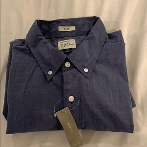 J Crew Blue Button Up